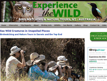 Tablet Screenshot of experiencethewild.com.au